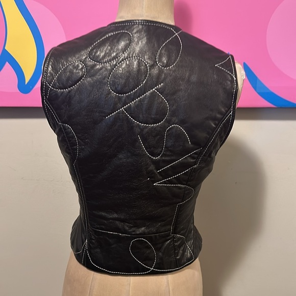 Moschino Black Oopsi Leather Vest - Picture 6 of 13